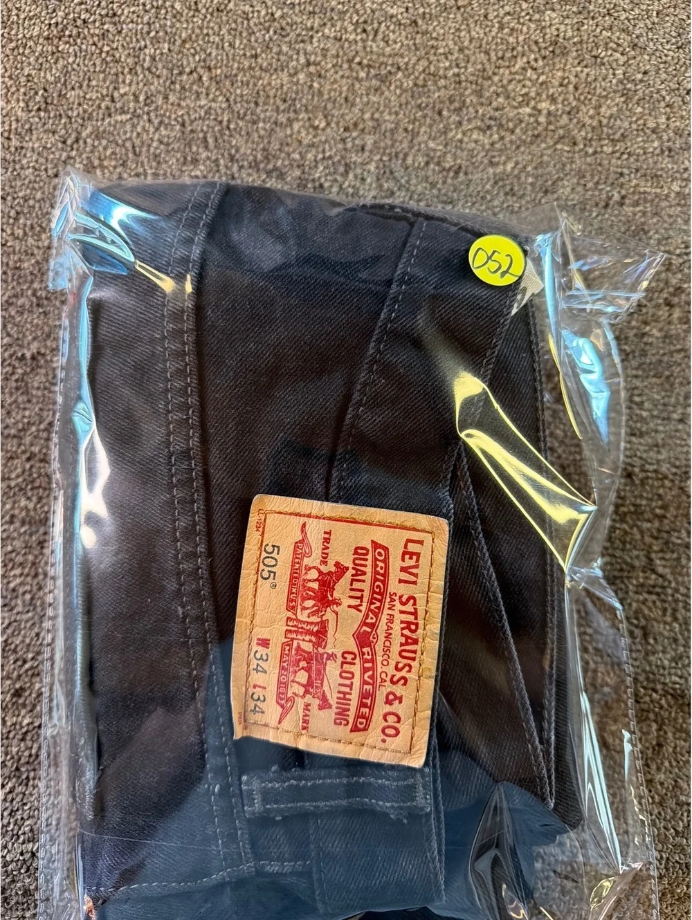 Levi’s 505 Regular Fit Black Jeans Men’s 34x34 2007 Y2K 100% Cotton